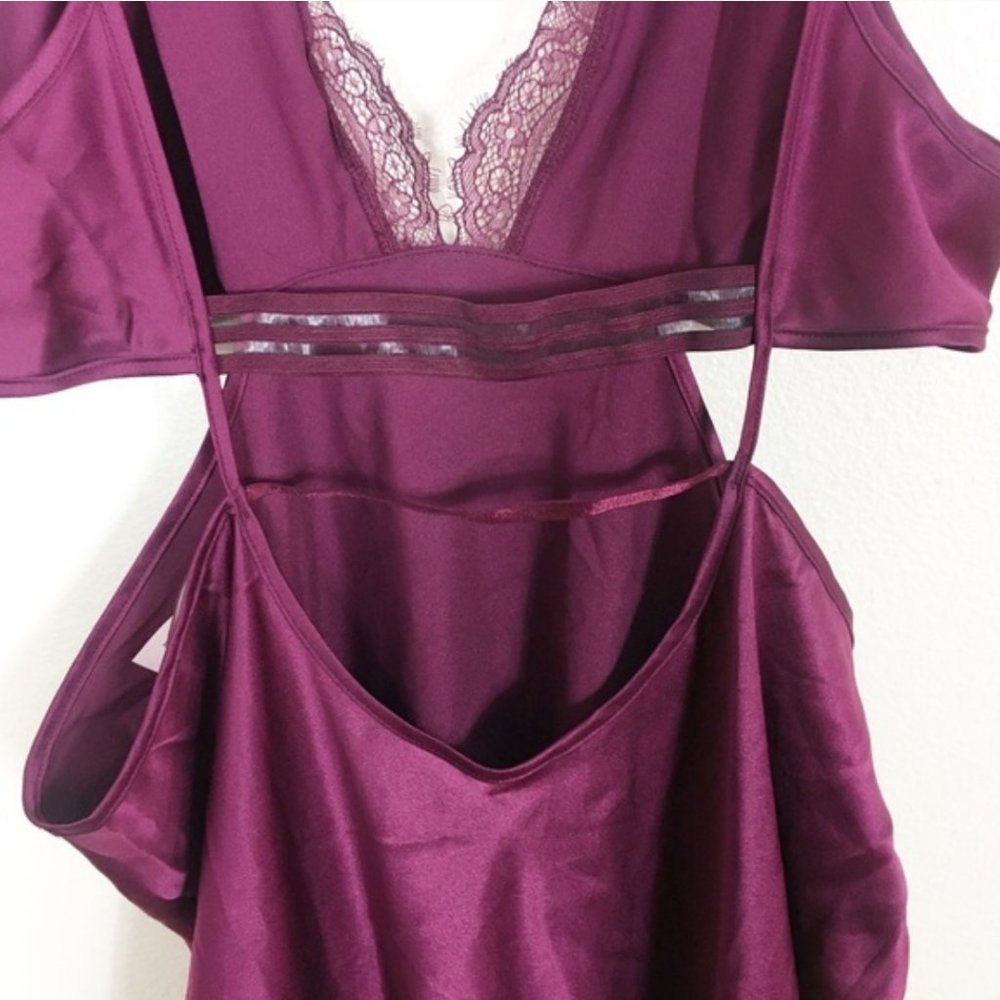 Victoria’s Secret Maroon Satin Lingerie Dress - Picture 8 of 10
